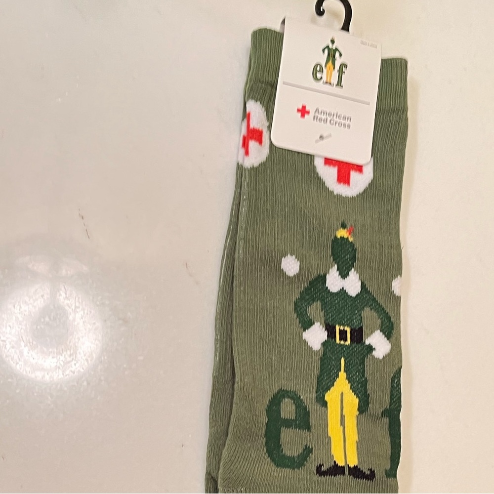 American Red Cross Elf Movie Socks